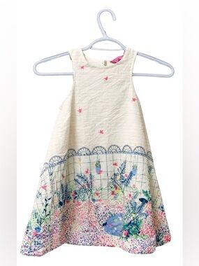 Joules Girls Sleeveless Printed Dress – Size 4T / 4Y